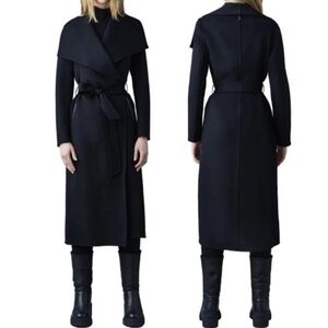 MACKAGE Mai Long Lightweight Wool Wrap Coat (M)